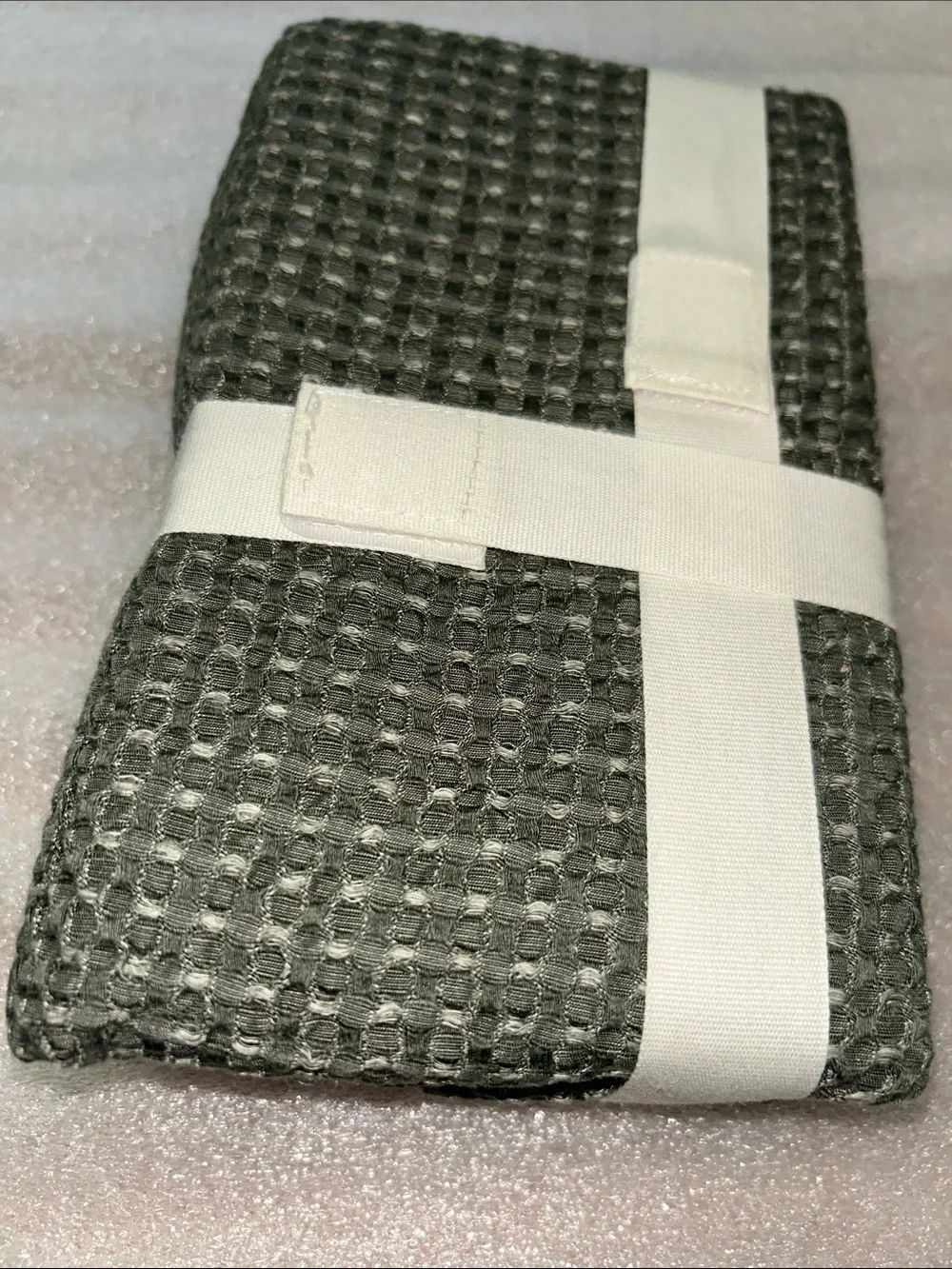 Casaluna King Olive Green Waffle-Knit Sham 20” x 36”